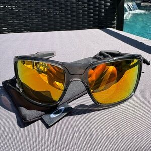 Oakley Sunglasses Prizm Ruby Polarized Lenses,  Grey Ink Frame